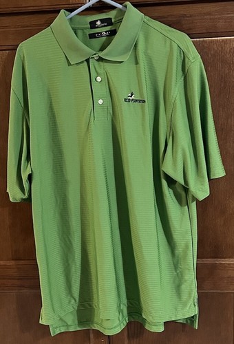 Kelly Plantation Herren Poloshirt XL grün gesticktes Logo High Low Split Hem