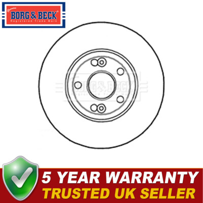 Borg & Beck Front 1x Brake Disc Fits Renault Espace 1998-2002 2.0 3.0 7701206029