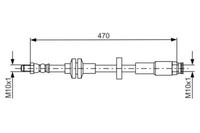 Bosch 1987481672 Bremsschlauch 470 Mm FüR Alfa Romeo Giulietta 1.4-2.0D