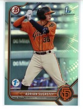 2022 Bowman 1st Edition Sky Blue #19 Adrian Sugastey (Giants)(1st Bowman)