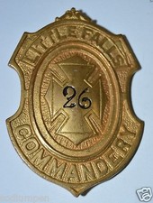 Vintage Golden Knights of Templar Little Falls Commandery No 26 Belt Buckle Rare
