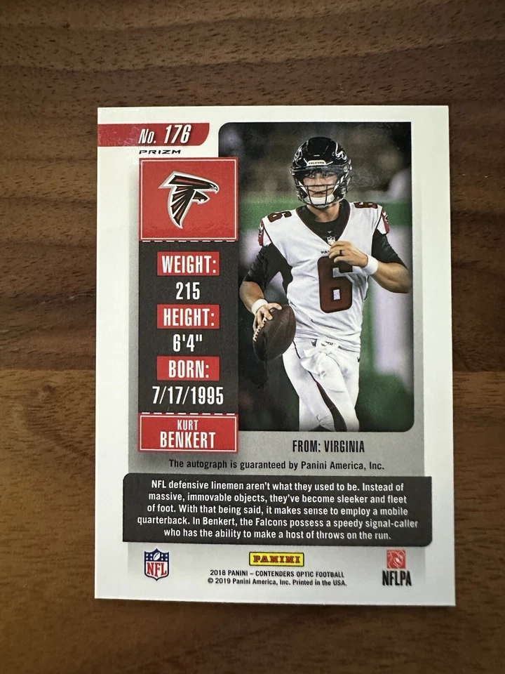 2018 Panini Contenders Optic - Rookie Ticket Autographs #176 Kurt Benker - Image 2 of 2
