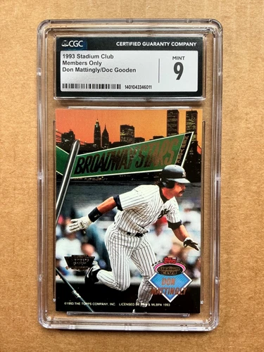 1993 Stadium Club Members Only DON MATTINGLY / DOC GOODEN Just Graded CGC 9 Mint