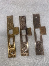 Antique Lot Of 3 Sargent EKADO Striker Plates Pat. Aug. 18/1885