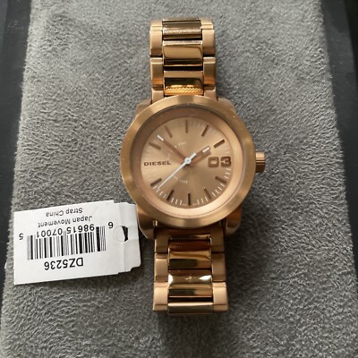 Diesel Rose Gold Quartz Watch Analog Stainless Steel DZ5236 Rare
