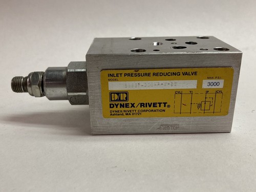 Dynex/Rivett,S8837-D03-P-V-20,Hydraulic Inlet Pressure Reducing Valve ...