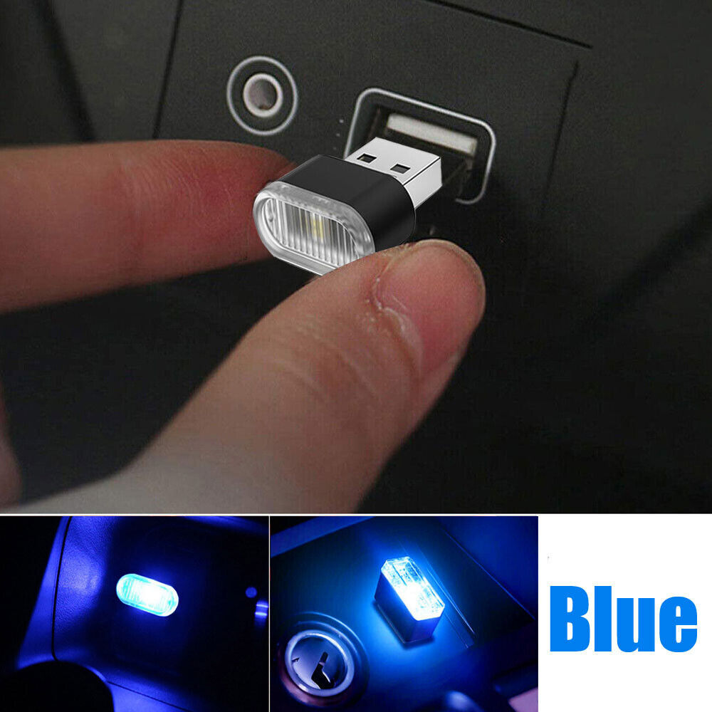 1x Mini USB Blue LED Car Accessories Light Neon Atmosphere Ambient Lamp Bulb eBay