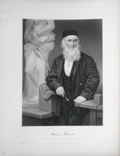 Hiram Powers 1873 engraving - Duyckinck Portrait Gallery