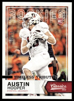 2016 Panini Classics Timeless Tributes Silver Austin Hooper RC 5/25 Stanford