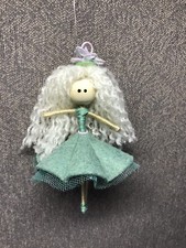 New Handmade Ornament Doll Mint Green Shirt Dress Girly Birthday Gift