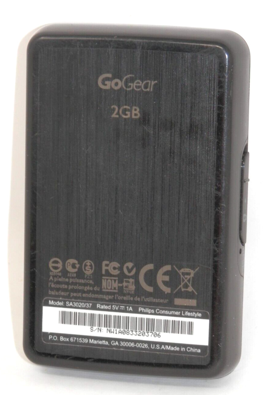 Philips GoGear 2GB MP3 Digital Music Player SA3020/37 Blue Black Bad Battery