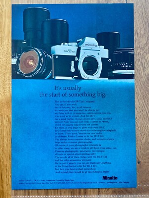 Minolta SR-T 101 Kamera Original 1972 Vintage Advert Werbung Reklame