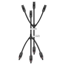 ACOPOWER Y Branch Connectors,1 to 3 M/Fff + F/Mmm Solar Parallel Adapter