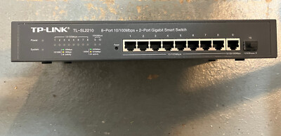 TP-Link TL-SL2210 8-Port 10/100Mbps + 2-Port Gigabit Smart Switch v1.1 +1 SPF