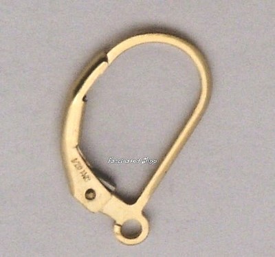 14k Gold Filled 16mm Lever back Earring w/ Open Loop Findings New 2pcs.