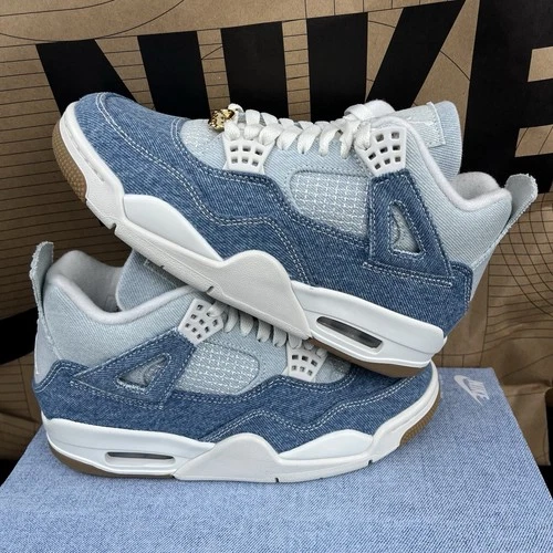 NEW Nike Air Jordan 4 Retro Tex "Denim" Sail Gum NBY IB6716-100 Womens Size 7.5