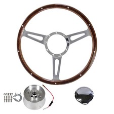 Billet Woodgrain Slotted Steering Wheel Kit Camaro 1967
