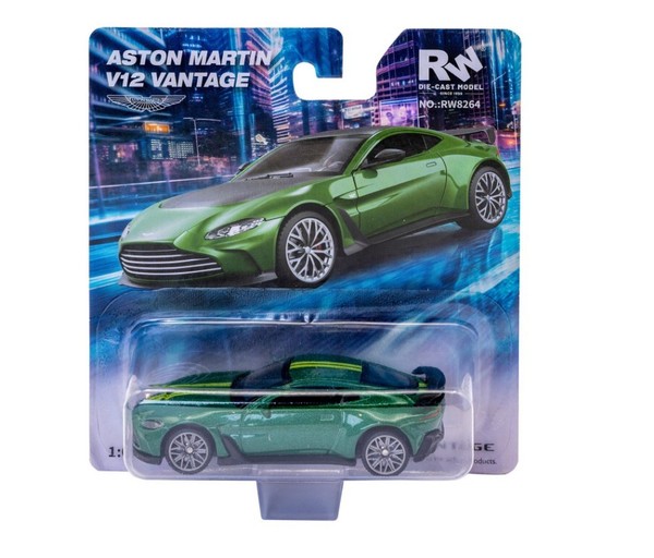 Modellauto Statisch Re.El.Toys Aston Martin Vantage GrÜN Blister Massstab 1/64-image
