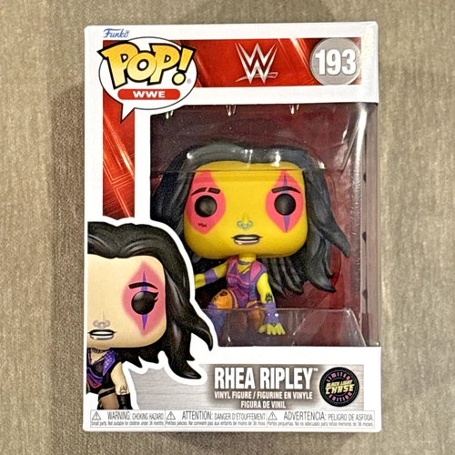 Funko Pop! WWE 193 Rhea Ripley Black Light Chase w/Pop Protector Wrestling