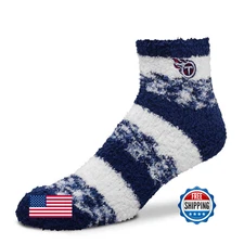 NFL For Bare Feet Cozy Soft Slipper Socks - Tennessee Titans - Ultimate Comfort