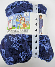 Bluey 3-Piece Super Soft Robe  Pajama Set, X-Small 4 