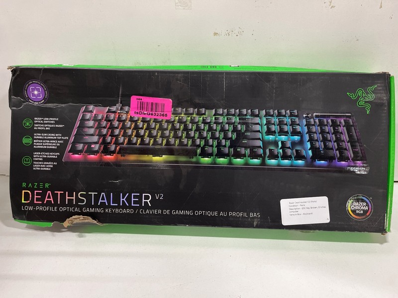 Razer DeathStalker V2 Gaming Keyboard: Low Profile Optical Switches Linear Red