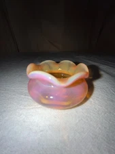 Monot Stumpf Art Glass Open Salt Dip-Opalescent-Pantin Glasswrks-France-Victoria