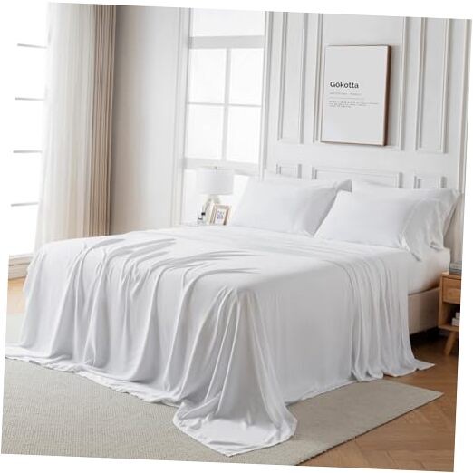 6-Piece Queen Sheet Set for 18-24 Inch Deep Mattress in Bright White