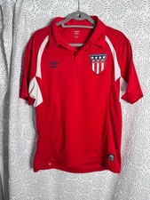 Umbro USA Soccer U.S.A. Red Polo Jersey Shirt Men's Large