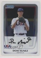 2011 Bowman Draft Chrome Prospects Dom Nunez #BDPP102 0b3