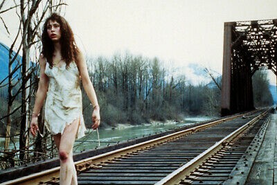TWIN PEAKS 24X36 POSTER RONETTE PULASKI BAREFOOT GIRL ON TRAIN TRACKS