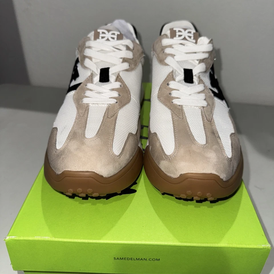 Sam Edelman Women’s Langley Lace Up Sneaker Size 12 White/Tan/Black - Image 2 of 4