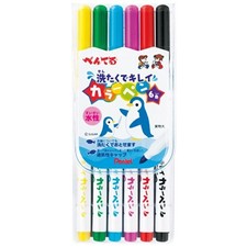 Beautiful color pen SCS2-6 6 colors in a Pentel pen aqueous washing JAPAN 64e 