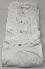 VTG Lot of 5 Screen Stars Blank White SS T Shirts Size Small Single Stitch