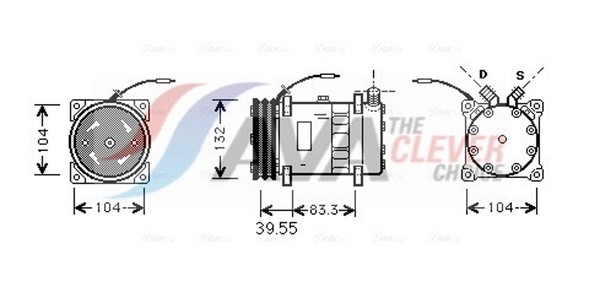 AVA Clever Choice Kompressor Klimaanlage ** Clever FIT ** UVAK045 12V-image