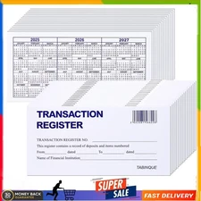 24 PCS Check Registers for Personal Checkbook, Easy to Read Checkbook Register