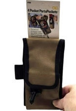 4 Pocket PortaPockets Tool Accessory Holder #1104 Custom LeatherCraft CLC