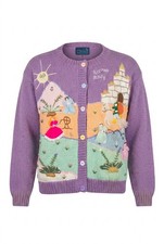 RARE Fairy Tales on Parade by Judy Kids S Purple 100% Cotton Fairy Tale Cardigan