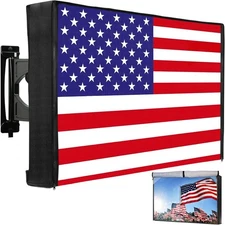 HOMEYA Outdoor TV Cover American Flag 60-65 Inch, 600D 60-65, 