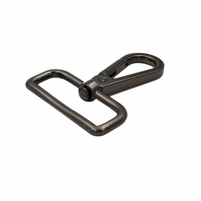 10Pcs Reusable Black Metal Key Chain Hooks with Smooth Snap Closure