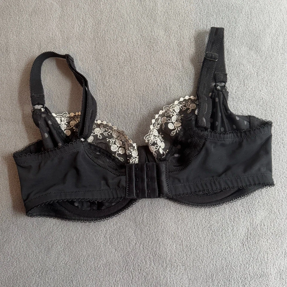 Encaje con aros Felina Paramour Sweet Revenge 38D negro blanco a lunares 115702 Foto 2 de 4