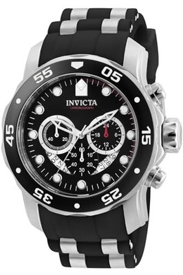 Invicta Pro Diver Herren Quarzuhr 48mm Gehäuse schwarzes Zifferblatt Modell 6977