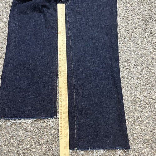 Oliver Logan Aberdeen Jeans Damen 30x26 Denim Dark Wash Wide Leg Crop Raw Hem - Bild 12 von 13