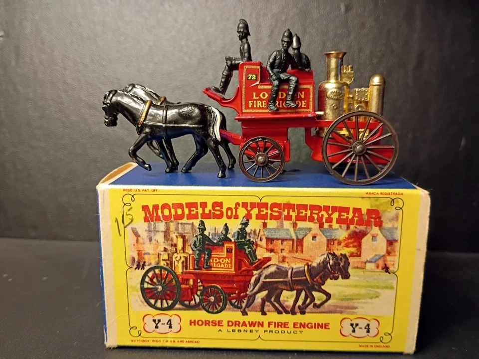 Matchbox 1905 Y-4 Shand Mason Horse Drawn Fire Engine In  Original D2 Box - Image 2 of 4