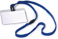 10 Durable Namensschild (Textilband Blau, 60 X 90 Mm, BandläNge 44 Cm) 813907
