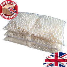 Acrylic Imitation Pearl Round Beads with Straight Holes UK