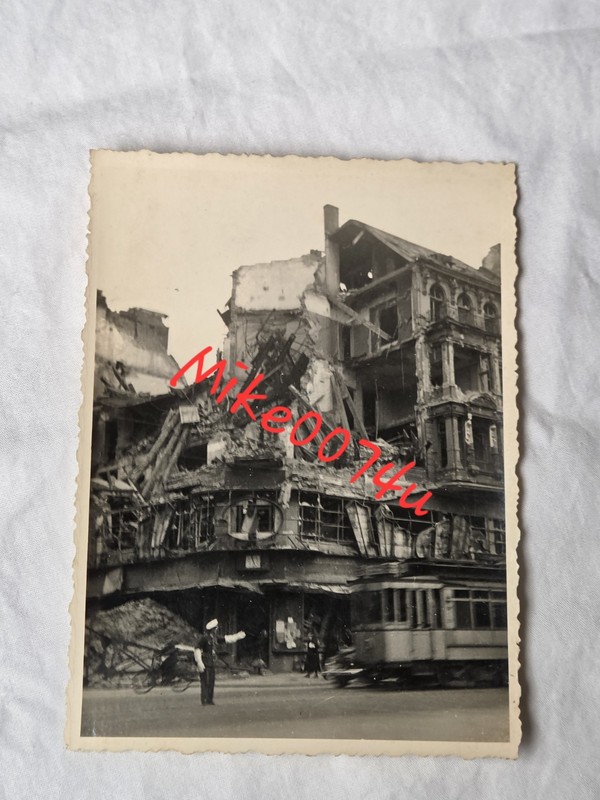 Berlin 1945 Type 1 Photo Of War Damage In Alexanderplatz