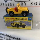 Matchbox Superfast No 72 Standard Jeep In Original Box - black axel caps