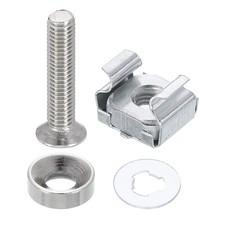 50 Pcs Cage Nuts, M5 x 25mm Steel Rack Mount Zinc Nuts for Cabinets Shelves