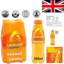 Energize Your Day with 380ml Energy Orange Drink - 4 Bottles of Citrus Delight